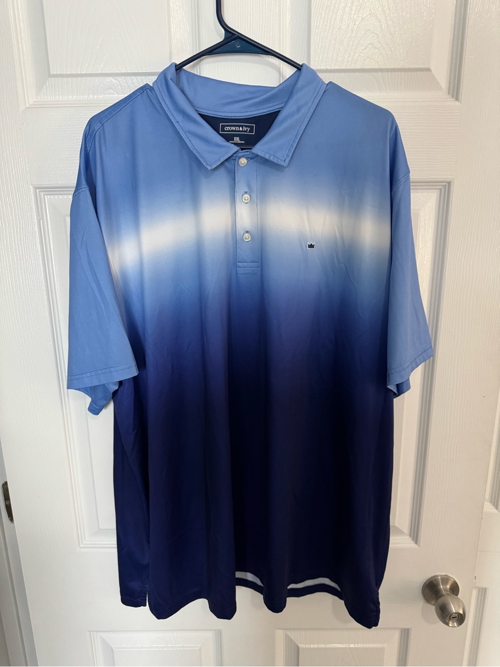 crown & ivy Blue Ombre Men's Polo
